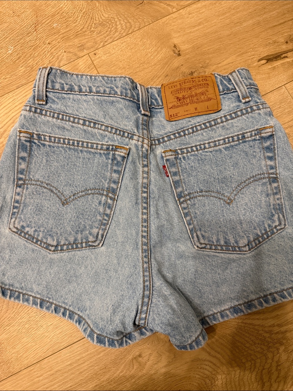 Coveted Levi's 512 Light Blue Denim High-Waist Women's Shorts